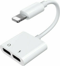Joyroom S-y104 Adaptor Lightning 3,5 Mm Audio Și Port Lightning Alb