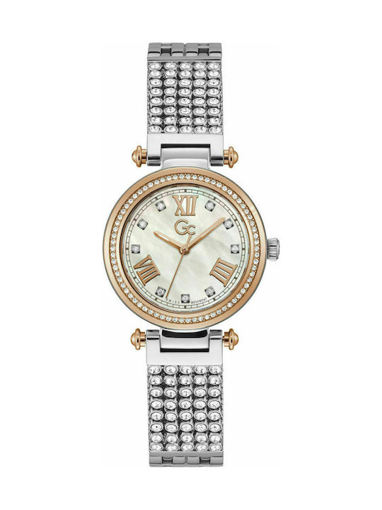 GC Watches Ρολόι με Μεταλλικό Μπρασελέ σε Ασημί χρώμα