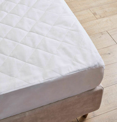 Cokitex Single Quilted Mattress Cover Fitted White 100x200+30cm