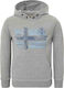 Napapijri Kids Sweatshirt with Hood and Pocket Gray Benton Hoodie Sweatshirt