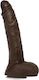 Vac U Lock Jason Luv Ultraskyn Cock With Removable Suction Cup Ρεαλιστικό Dildo με Όρχεις και Βεντούζα Chocolate 25cm
