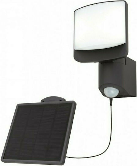 Lutec Sunshine Waterproof Solar LED Floodlight 7W Cold White 5000K with Motion Sensor IP44