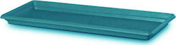 Plastona 350P Rectangular Plate Planter Turquoise 45x15cm