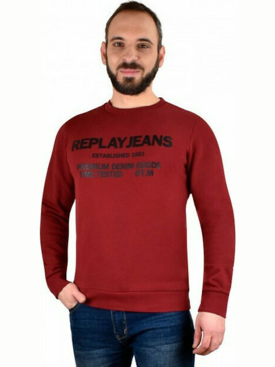 Replay Men's Sweatshirt Burgundy M3215.000.21842-352