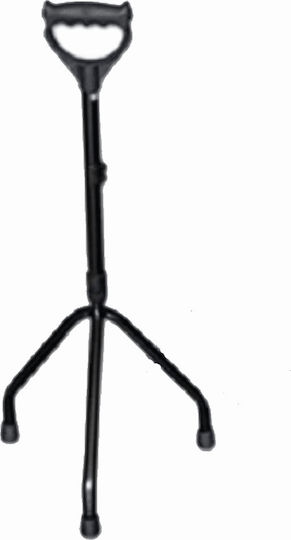 Kifidis Orthopedics Metallischer Gehstock Mit Verstellbarer Höhe Und Geschlossener Griff Schwarz 0467.21195B
