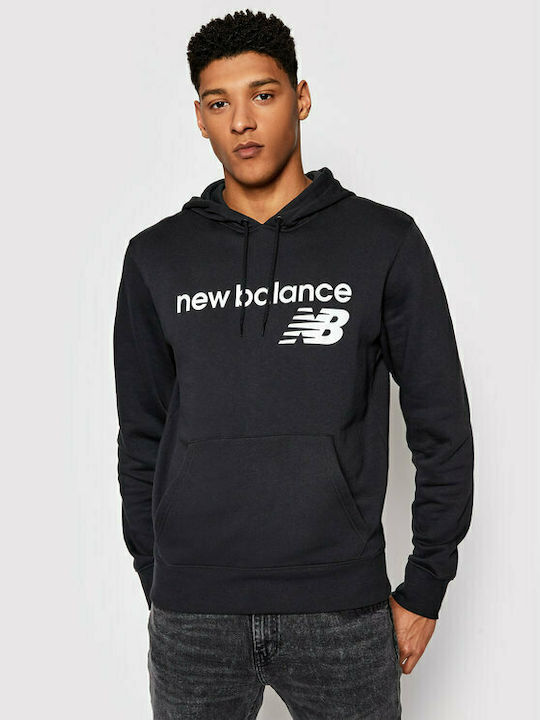 New Balance Men's Sweatshirt with Hood and Pockets Black MT03910BK