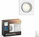 Philips Milliskin Round Metallic Recessed Spot with Integrated LED and Natural White Light White 9x9cm. 1pcs