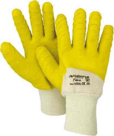Galaxy Petra Gloves for Work Yellow Latex 1pcs
