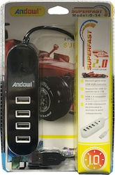 Andowl Q-34 Хъб 4 USB 2.0 Порта с USB-A Връзка