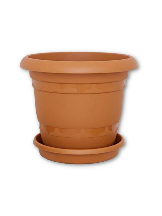 Viosarp Nο1 Flower Pot 18x16cm in Orange Color