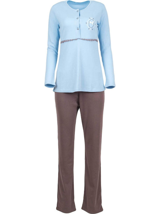 Luna Winter Women's Pyjama Set Light Blue 6582