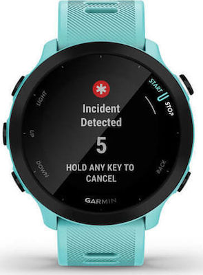 Garmin Forerunner 55 42mm Smartwatch mit Pulsmesser (Aqua)