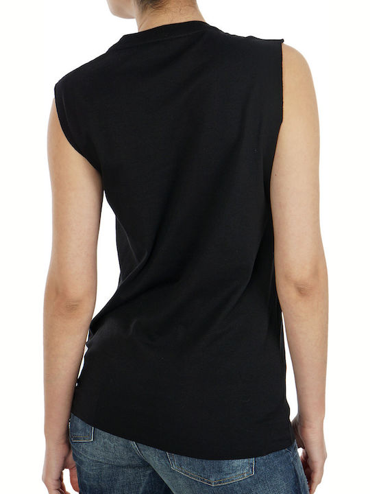 Diesel Women's Summer Blouse Sleeveless Black