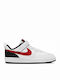 Court Court Borough Low 2 Kids Sports Shoes Basketball with Hoop & Loop Closure White / University Red / Black