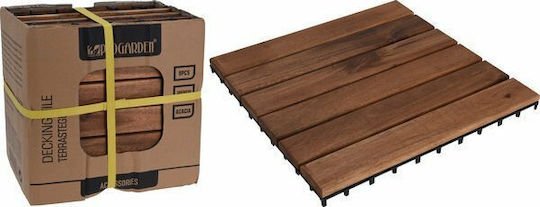 Koopman Wood Garden Decking Board 30x30cm 9pcs