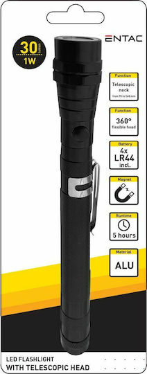 Entac Φακός LED IP44 με Μέγιστη Φωτεινότητα 30lm EFL-1W-FLEX-ALU