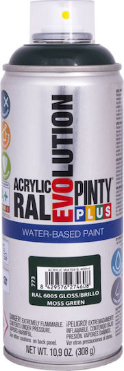 Pinty Plus Spray Vopsea Evolution Water-Based cu Strălucitor Efect Verde 400ml