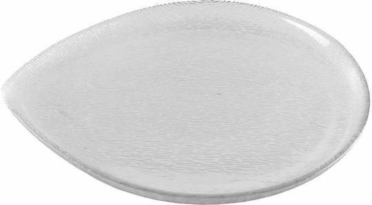 Art et Lumiere Teller Untiefe Oval Glas Transparent 28x25cm