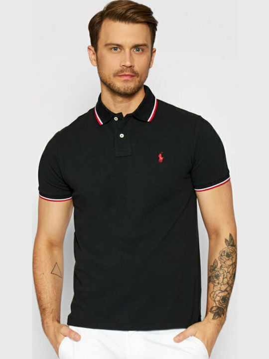 Polo Short Sleeve Black Blouse