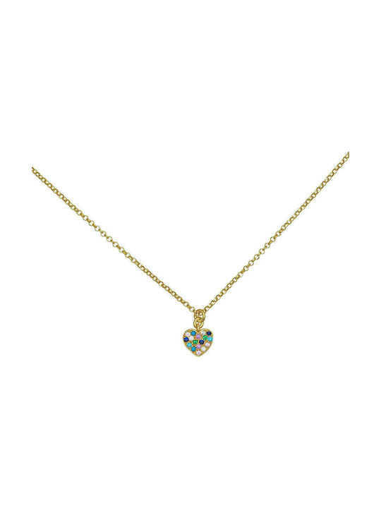 Excite-Fashion Halskette mit Design Herz aus Vergoldet Silber mit Zirkonia