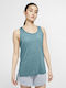Nike Yoga Layer Καλοκαιρινή Γυναικεία Μπλούζα Αμάνικη Πράσινη