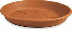 Viosarp Νο3 Round Plate Pot Brown 20x20cm