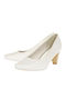 Jana Leather Pointed Toe White Heels