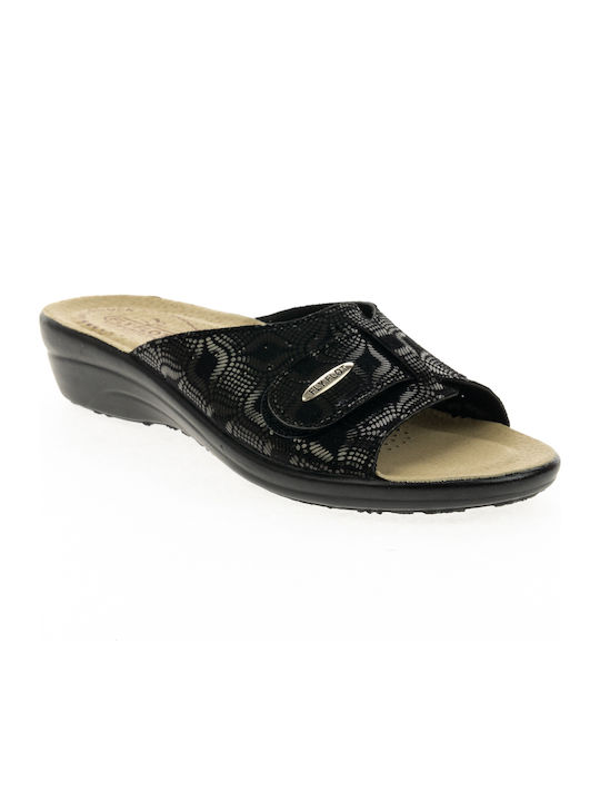 Fly Flot T4A57 Women's Flat Sandals Anatomic in Black Color