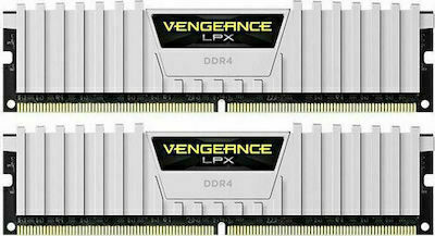 Corsair Vengeance LPX White 16GB DDR4 RAM με 2 Modules (2x8GB) και Ταχύτητα 3200 για Desktop