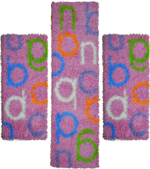 Sprintzio Next Shaggy 1132 Kinder Teppich Rosa 66x130cm Dicke 50mm
