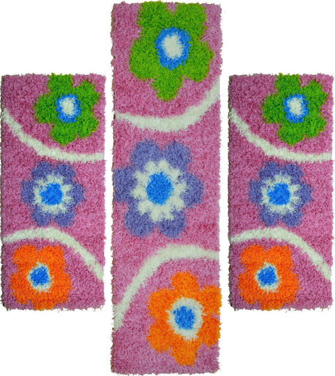 Sprintzio Next Shaggy 1134 Kinder Teppich Rosa 66x130cm Dicke 50mm