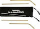 Boobam Straws Metal Gold with Brush with Brush 4pcs