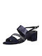 Marco Tozzi Suede Women's Sandals Navy Blue