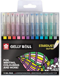 Sakura Gelly Roll Stardust Pix cu cerneală Multicolor 12buc