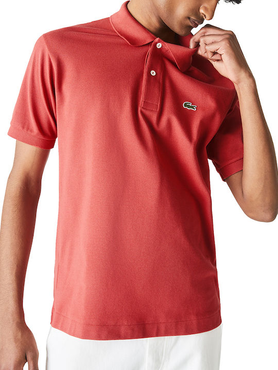 Lacoste Ανδρική Μπλούζα Polo Κοντομάνικη Κόκκινη