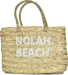 Nolah Beach Ψάθινη Τσάντα Θαλάσσης Μπεζ