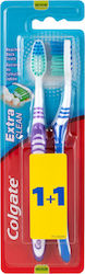 Colgate Οδοντόβουρτσα Medium Γαλάζιο - Μωβ 2τμχ