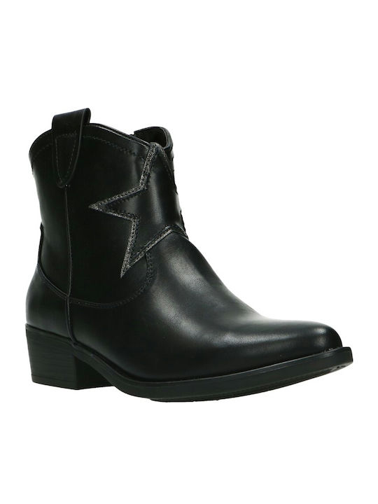 s.Oliver Leather Women's Ankle Boots Black