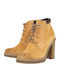 S.Oliver Suede Women's Ankle Boots Yellow