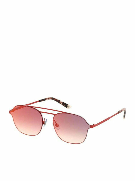 Web Sunglasses with Red Metal Frame and Red Lens WE0248 67G