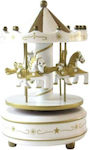 CAROUSEL 10X17CM MUSIC WHITE (GOLD)