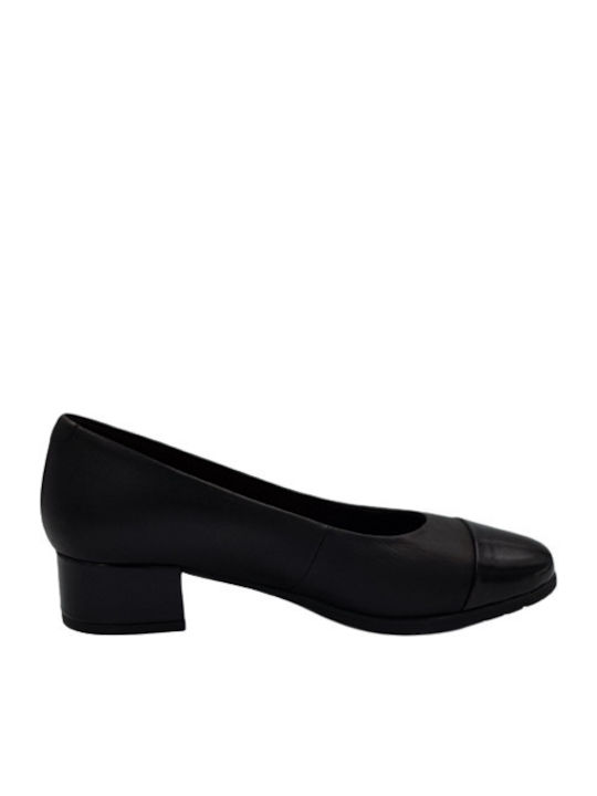 Pepe Menargues Leather Pointed Toe Black Heels 9451