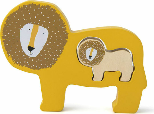 Дървено Детски Пъзел с Шипове Baby Mr. Lion за 1+ Години 2бр Trixie