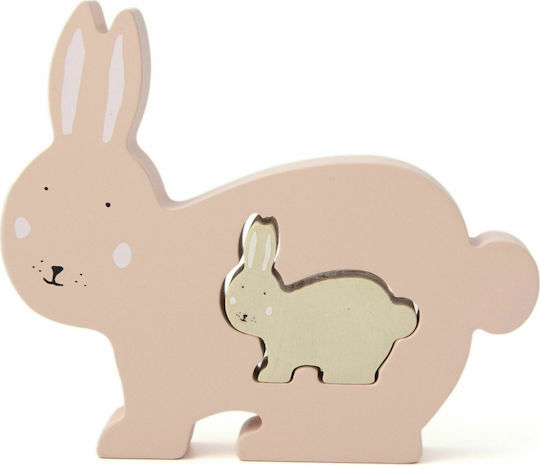 Holz Kinder Steckpuzzle Baby Mrs. Rabbit für 1+ Jahre 2pcs Trixie