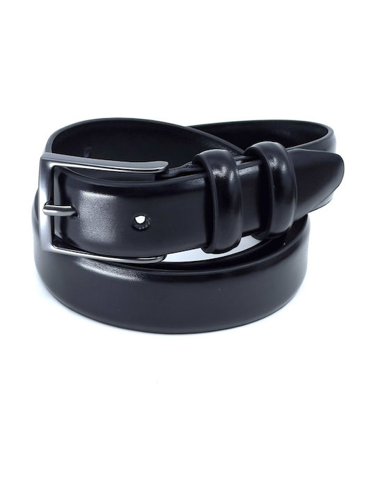 Legend Accessories Men's Leather Wide Belt Black