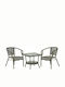Click Garten- und Outdoor-Möbelsets für kleinen Balkon 3 Stück Grau