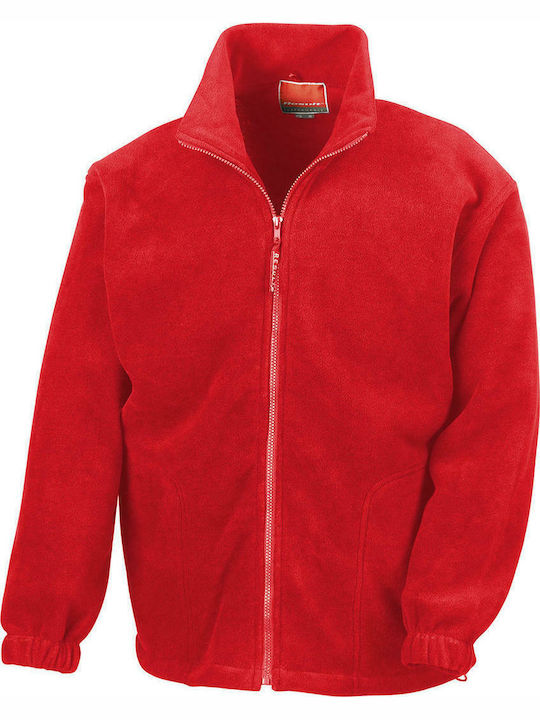 Result Active R036X Men's Long Sleeve Promotional Cardigan Red