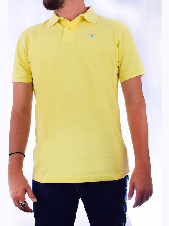 Barbour Ανδρικό T-shirt Polo Κίτρινο