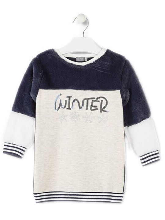 Losan Sweatshirt Kids Dress Long Sleeve Navy Blue