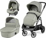Peg Perego Veloce SL Modular 3 in 1 Adjustable 3 in 1 Baby Stroller Suitable for Newborn Moonstone 10.7kg 02828JQ73DX83